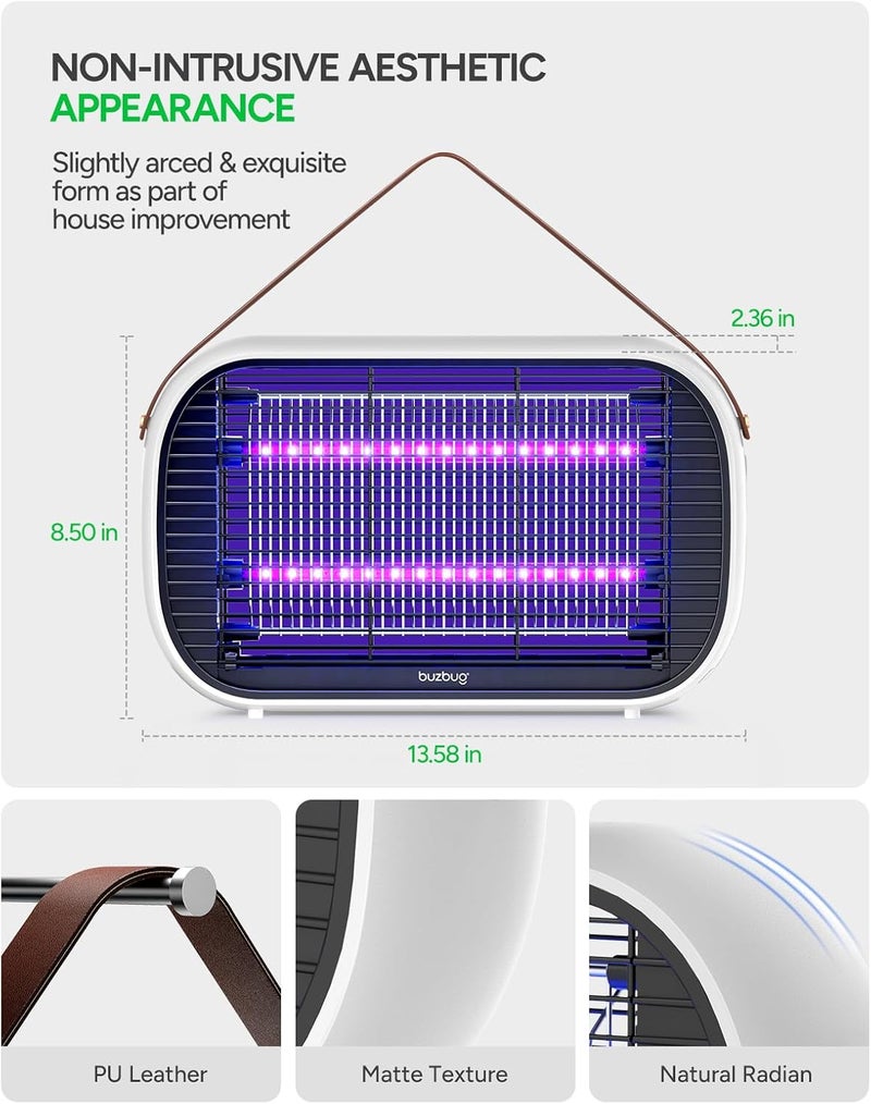Buzbug LED Bug Zapper Indoor, LED Bulbs Up to 50,000 Hours, Sustainable Less Power, Durable High-Voltage Electric Mosquito Zapper, Fly Trap Mosquito Trap, Fly Killer -MA015B - Image 5